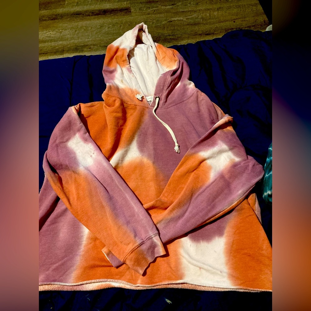 Tie Dye Crop Top Hoodie